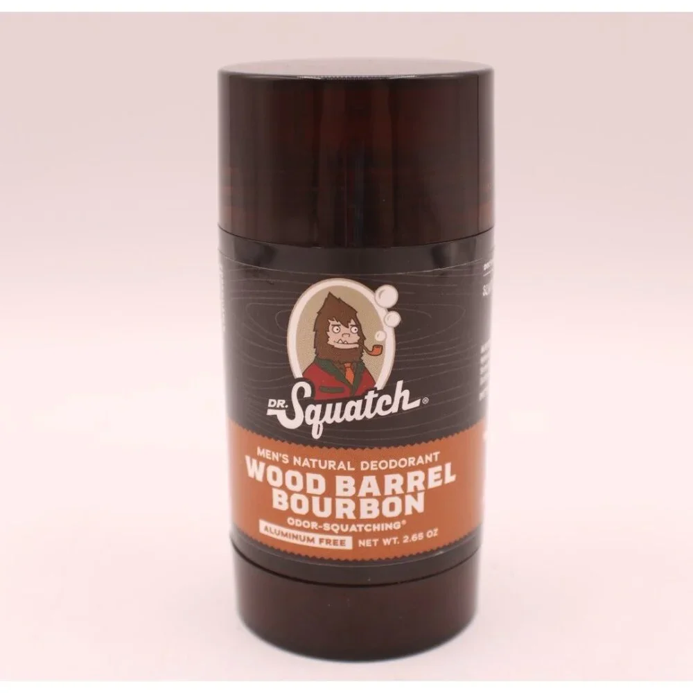 NEW Dr. Squatch Wood Barrel Bourbon Natural Deodorant Men 2.65oz Aluminum-Free